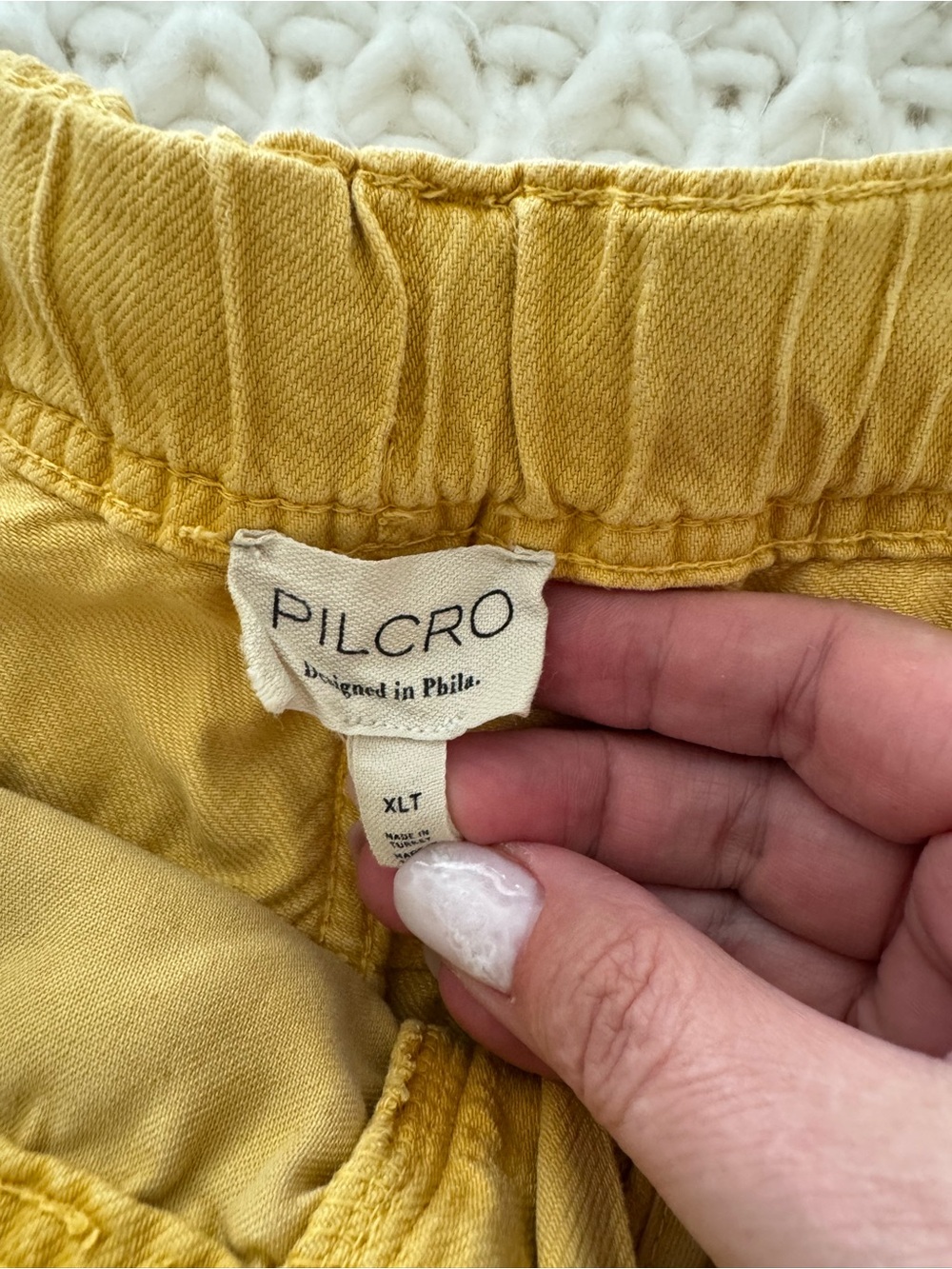 Pilcro Mustard Wide-Leg Waist Pants LT size - Picture 5 of 6